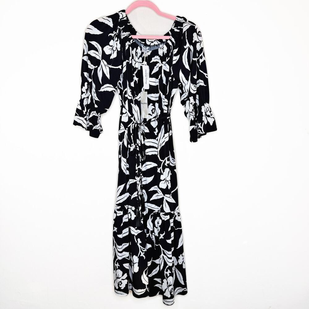 NWT Tommy Bahama Carmela Off The Shoulder Tie Waist Floral Midi Dress Small - Picture 15 of 15